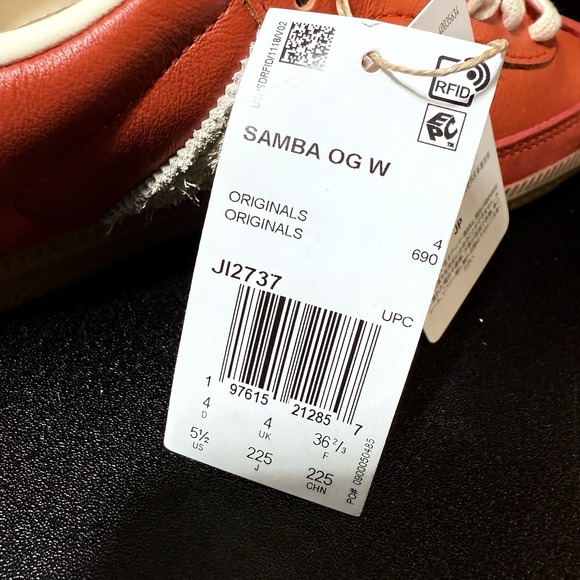 Adidas Samba OG Lifestyle Shoes Collegiate Orange Cream Womens Size 5.5 - JI2737 - Picture 15 of 16
